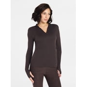 Avia Women's and Women's Plus SoftSculpt Quarter Zip Long Sleeve Top, Sizes XS-4X
