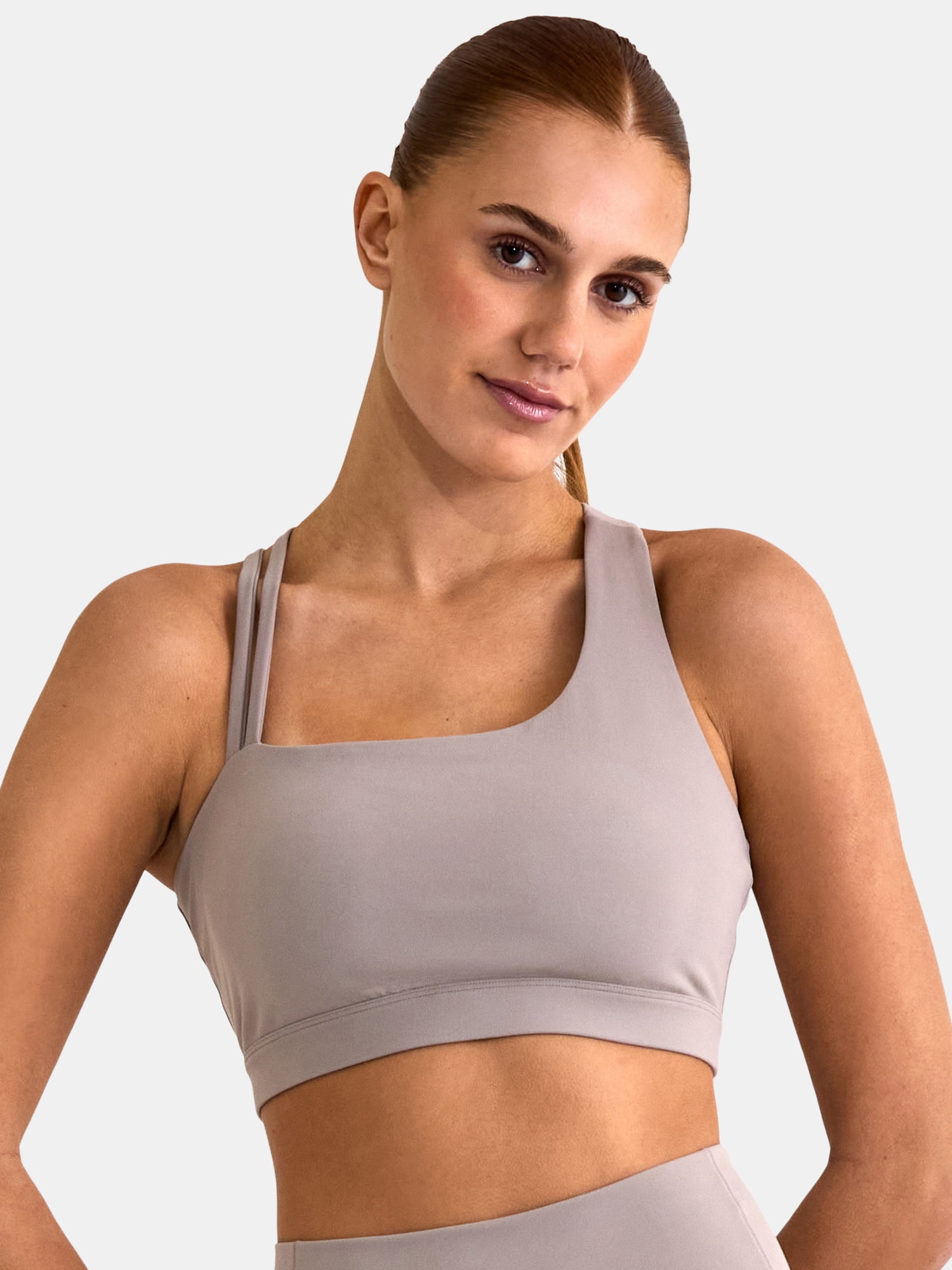 PAVOI ACTIVE Asymmetrical One Shoulder Sports Bra - Low Support Workout Top With Removable Pads