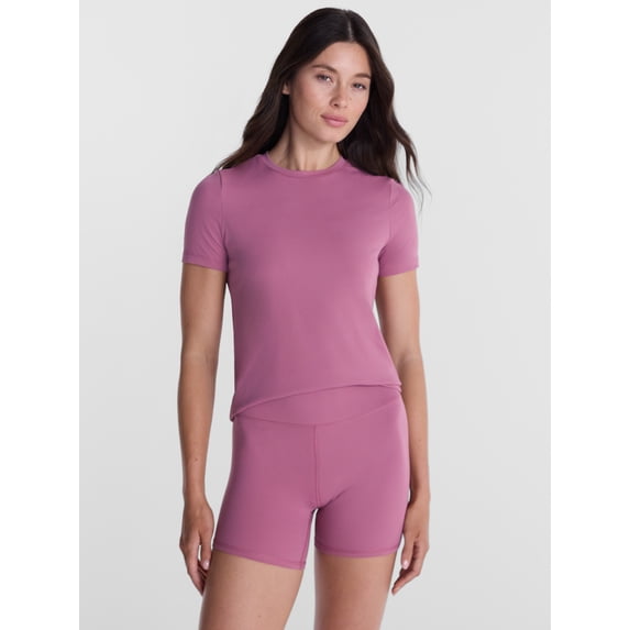 Avia Women's and Women's Plus SoftSculpt Tee with Short Sleeves, Sizes XS-4X