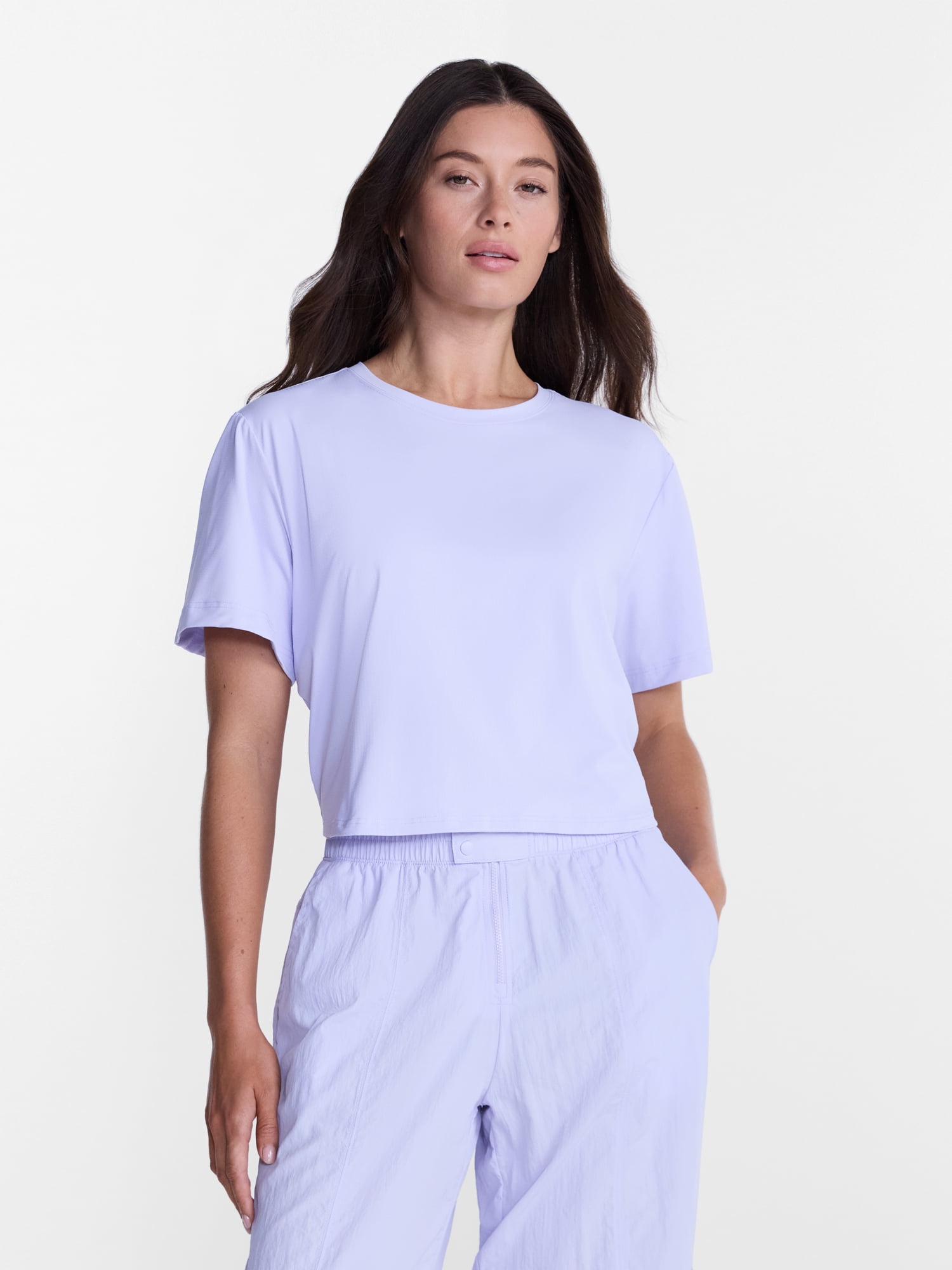 Avia Women's Cropped Boxy Tee with Short Sleeves, Sizes XS-XXXL