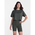 thumbnail image 1 of Avia Women's Cropped Boxy Tee with Short Sleeves, Sizes XS-XXXL, 1 of 6