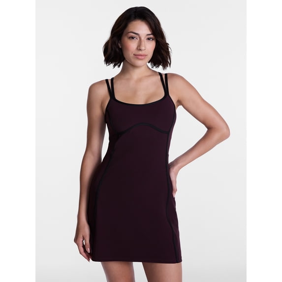 Avia Women's SoftSculpt Tipped Mini Dress, Sizes XS-XXXL