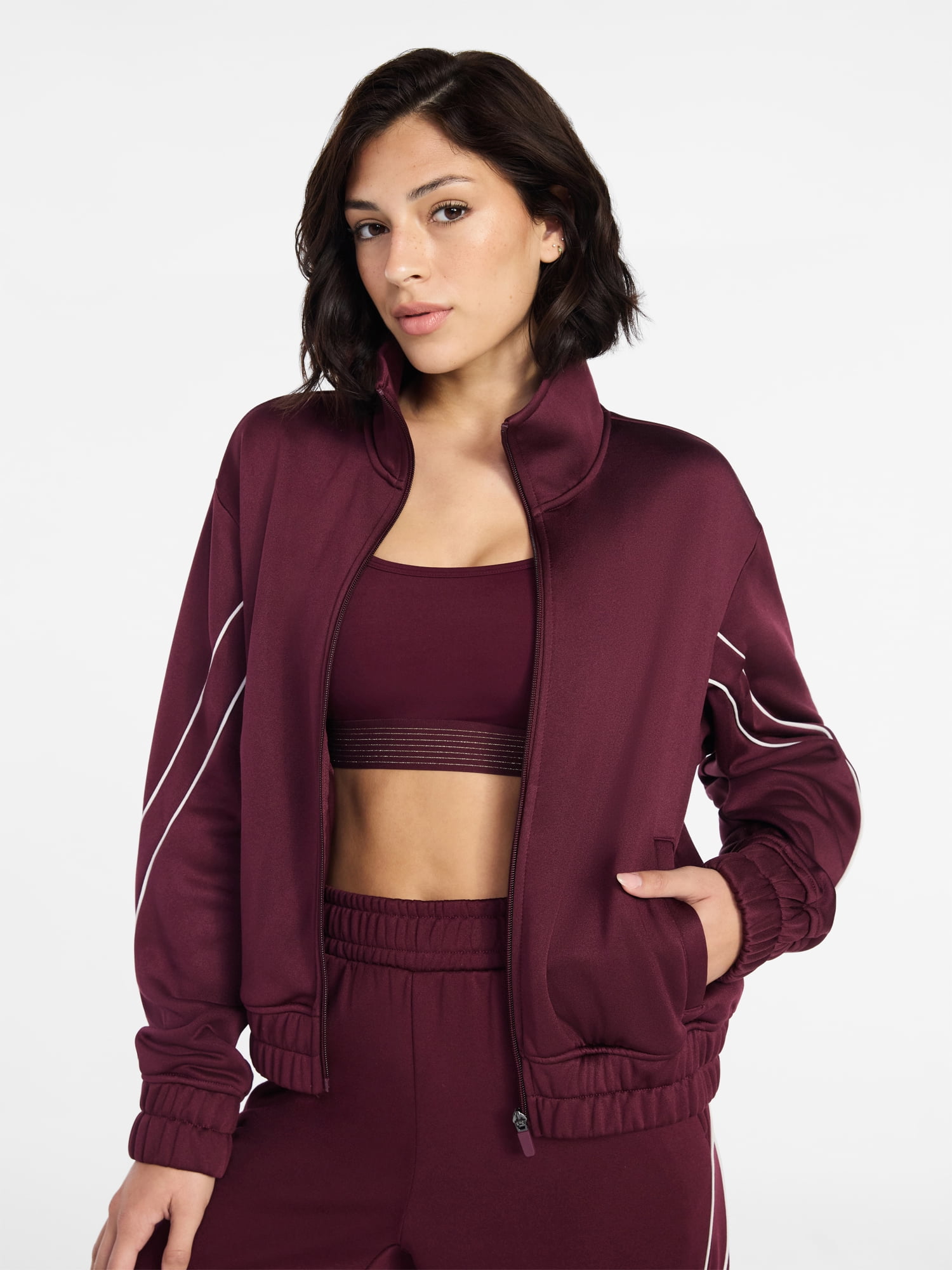 Avia Women's Midweight Track Jacket, Sizes XS-XXXL