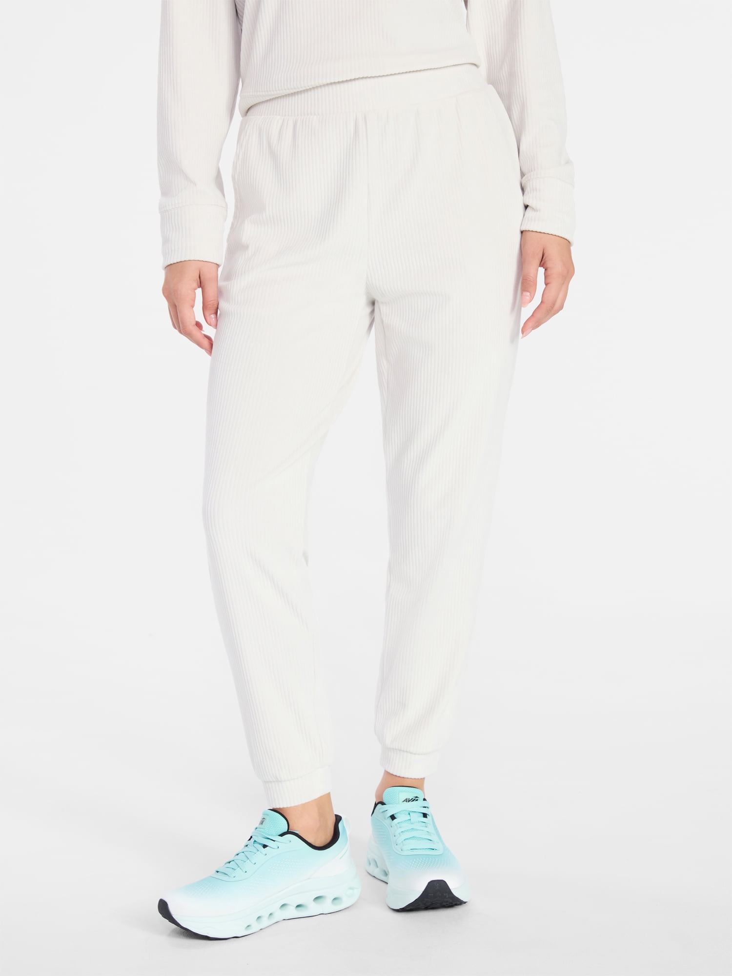 Avia Women's Ribbed Velour Jogger Pants, Sizes XS-XXXL
