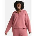 thumbnail image 1 of Avia Women's and Women's Plus ScubaKnit Quarter Zip Pullover, Sizes XS-4X, 1 of 5