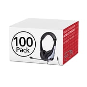 AVID Education AE-36 Headset with Noise Cancelling Mic and 3.5mm Plug White - Pack 100
