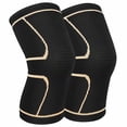 thumbnail image 1 of AVIDDA 2 Pack Knee Brace Support Knee Compression Sleeve for Men Women Joint Pain Relief Arthritis Meniscus Tear Injury Recovery Running Squats Weight Lifting Football, 1 of 9