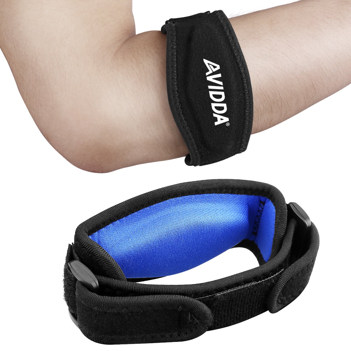 AVIDDA 2 Pack Tennis Elbow Brace with Compression Pad for Women and Men  Golfers Elbow Brace for Tendonitis Weightlifting Pain Relief 