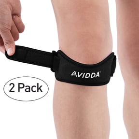 AVIDDA Patella Knee Strap 2 Pack, Patella Stabilizing Knee Brace Support Pain Relief Adjustable Brace Band for Tendonitis, Arthritis, Running, Hiking, Soccer, Squats, Basketball, Volleyball