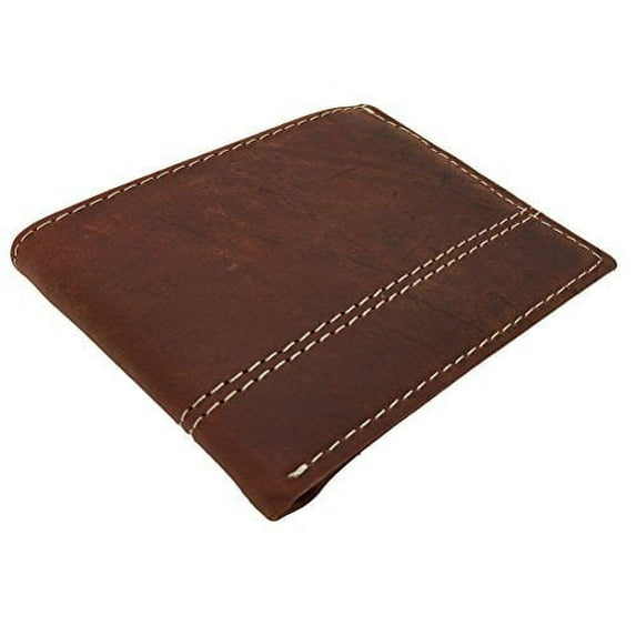 AVIMA Leather Men's Handcrafted Bi-Fold Wallet with Photo Window - Multiple Color Choices