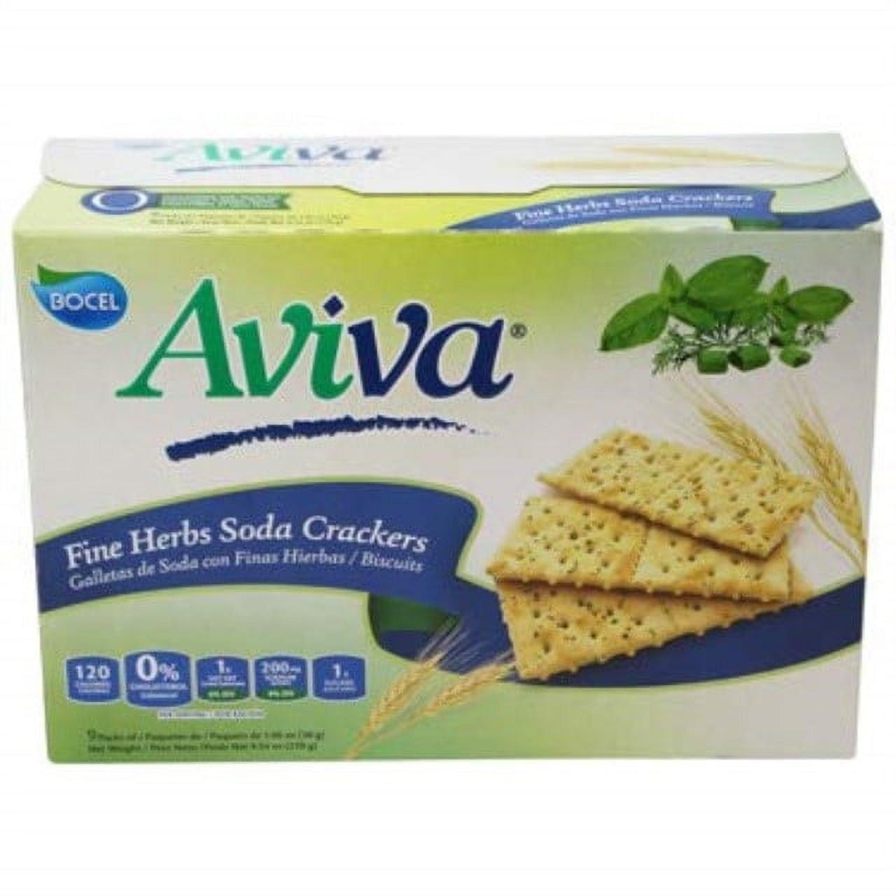 AVIVA FINE HERBS SODA CRACKERS INDIVIDUALLY WRAPPED FRESH 9PACK