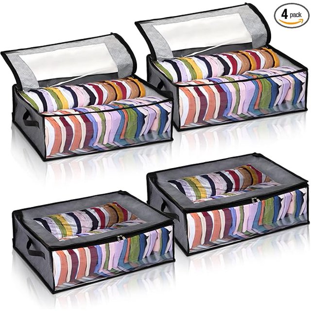 AVLA 4 Pack Hat Storage for Baseball Caps, Nonwoven Wide Hat Organizer