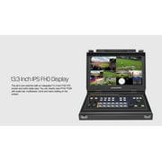 AVMATRIX PVS0613 Video Switcher Portable 6 Channel 4 SDI and 2 HDMI Video Mixer Converter with 13.3 inch FHD LCD MonitorPVS0613