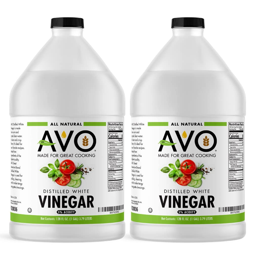 AVO 1 Gallon (128 oz) Pure Natural Distilled White Vinegar 5 Acidity