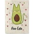 thumbnail image 1 of AVO-Cato Cute Avocado Cat Plush Flannel Throw Blanket - Soft, Comfy, Lightweight, Warm & Fuzzy - Ideal for Couch, Bedroom, Travel & Outdoors - Great for All 60×50in, 1 of 6