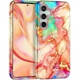 thumbnail image 1 of AVOCASE for Samsung Galaxy S24 FE Case,Heavy Duty Shockproof Protection 3 in 1 Hybrid Hard PC Soft Rubber Rugged Drop Protective Slim Women Phone Case for Galaxy S24 FE,Rose Gold Marble, 1 of 7