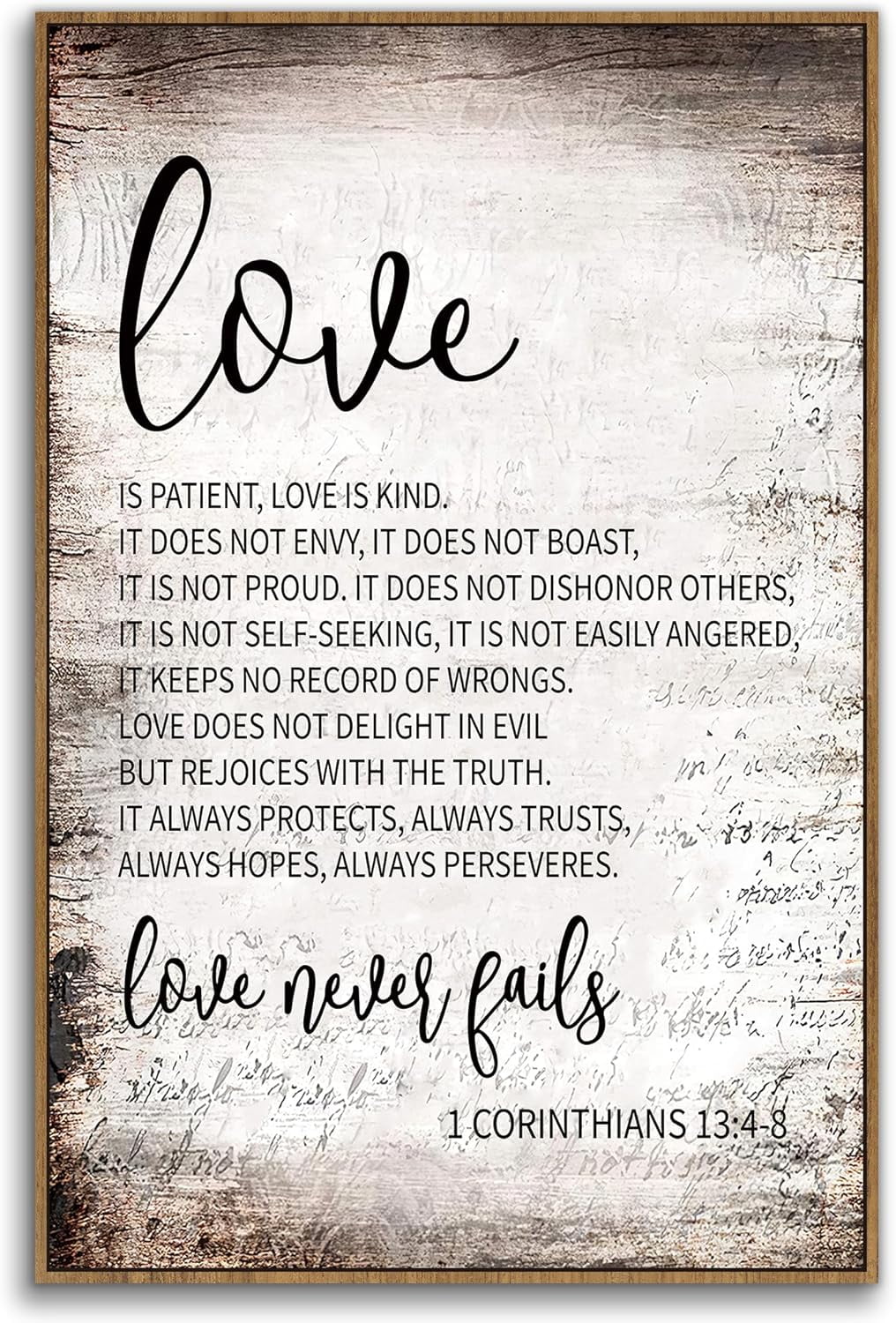 corinthians 13 4 8 wall art