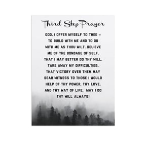 AVOI 3rd Step Prayer Poster - AA - NA - Alcoholics and Narcotics Anonymous - Addiction Recovery Gift Poster - Sober Therapy Print Wall Decor Unframe: 16x20inch(40x50cm)