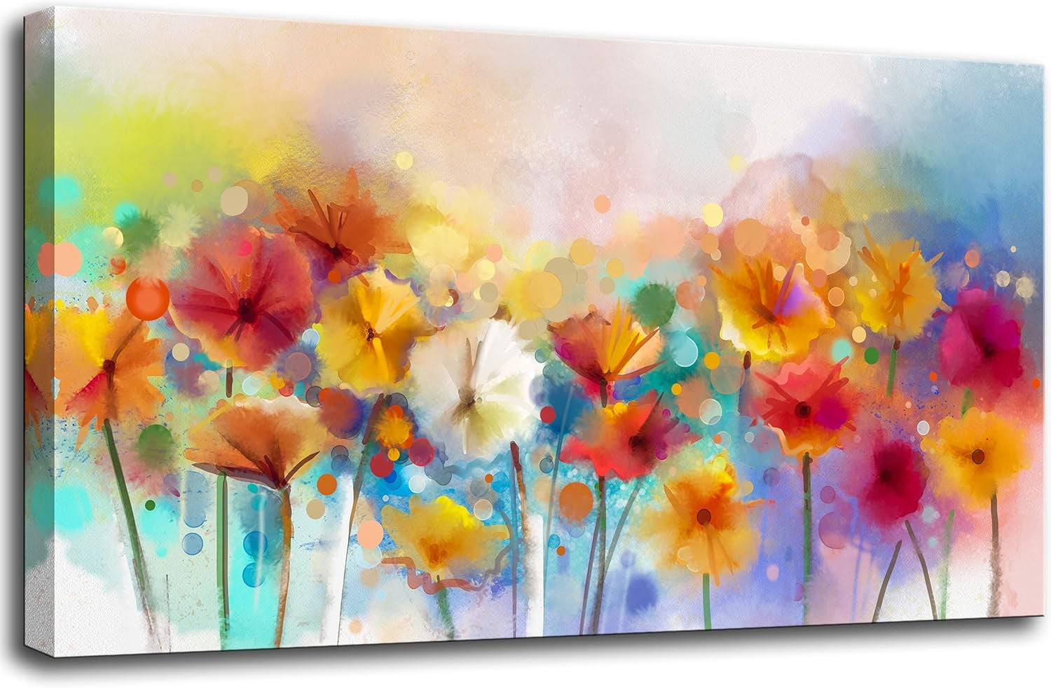 AVOI Abstract Flowers Canvas Wall Art For Living Room Colorful Floral Avoi abstract flowers canvas wall art for living room colorful floral