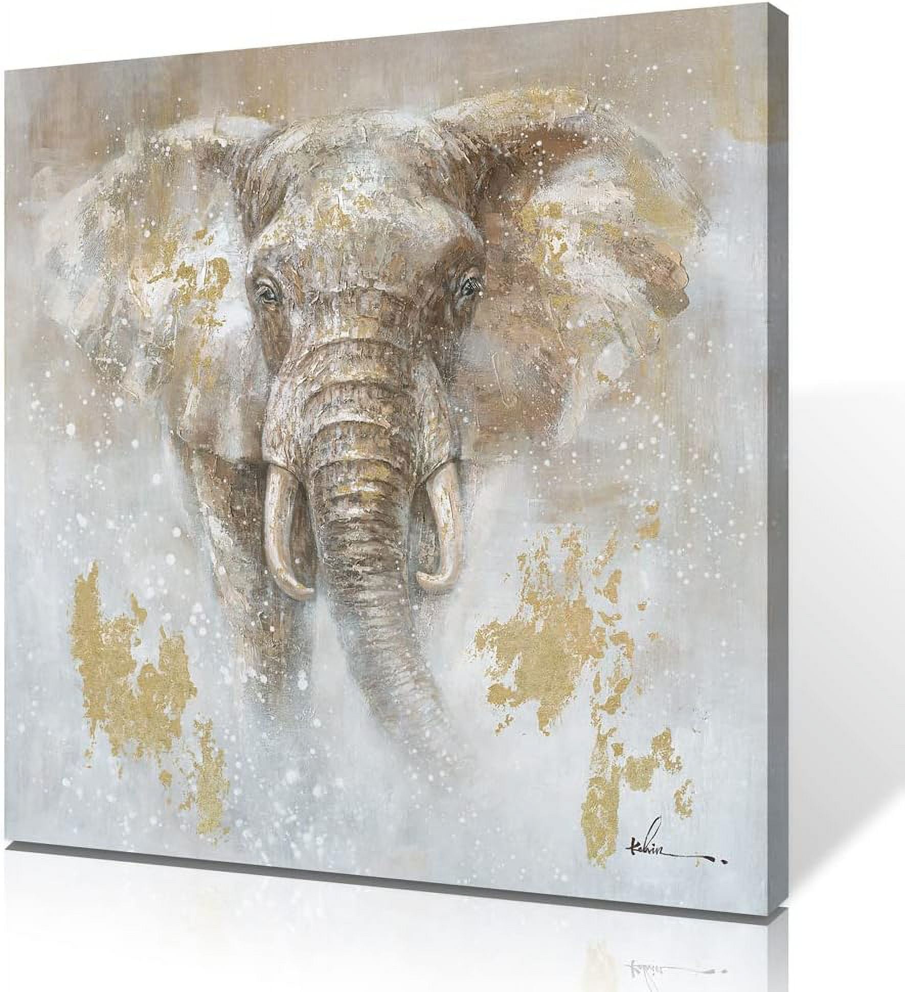 AVOI African Elephant Wall Decor Printing Painting Elephant Canvas Wall