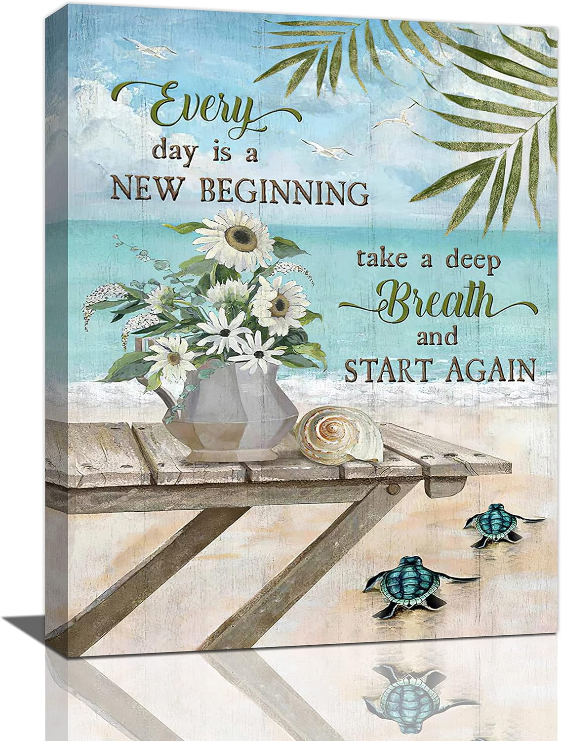 AVOI Beach Bathroom Wall Art Sea Turtle Bathroom Pictures Wall Decor