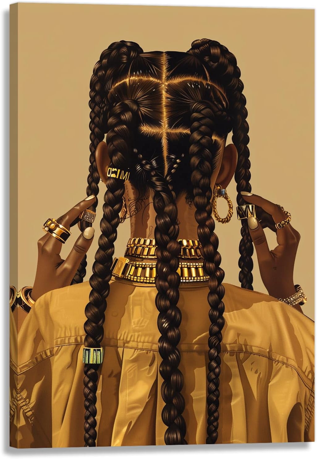AVOI Black Girl Wall Art African American Black Woman Canvas Prints ...