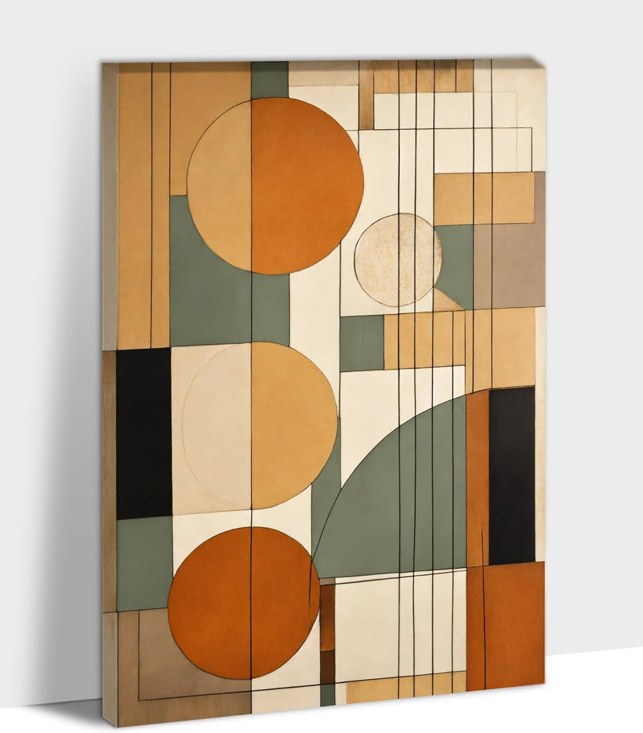 AVOI Boho Wall Art Minimalist Boho Canva Print, Mid-Century Abstract ...