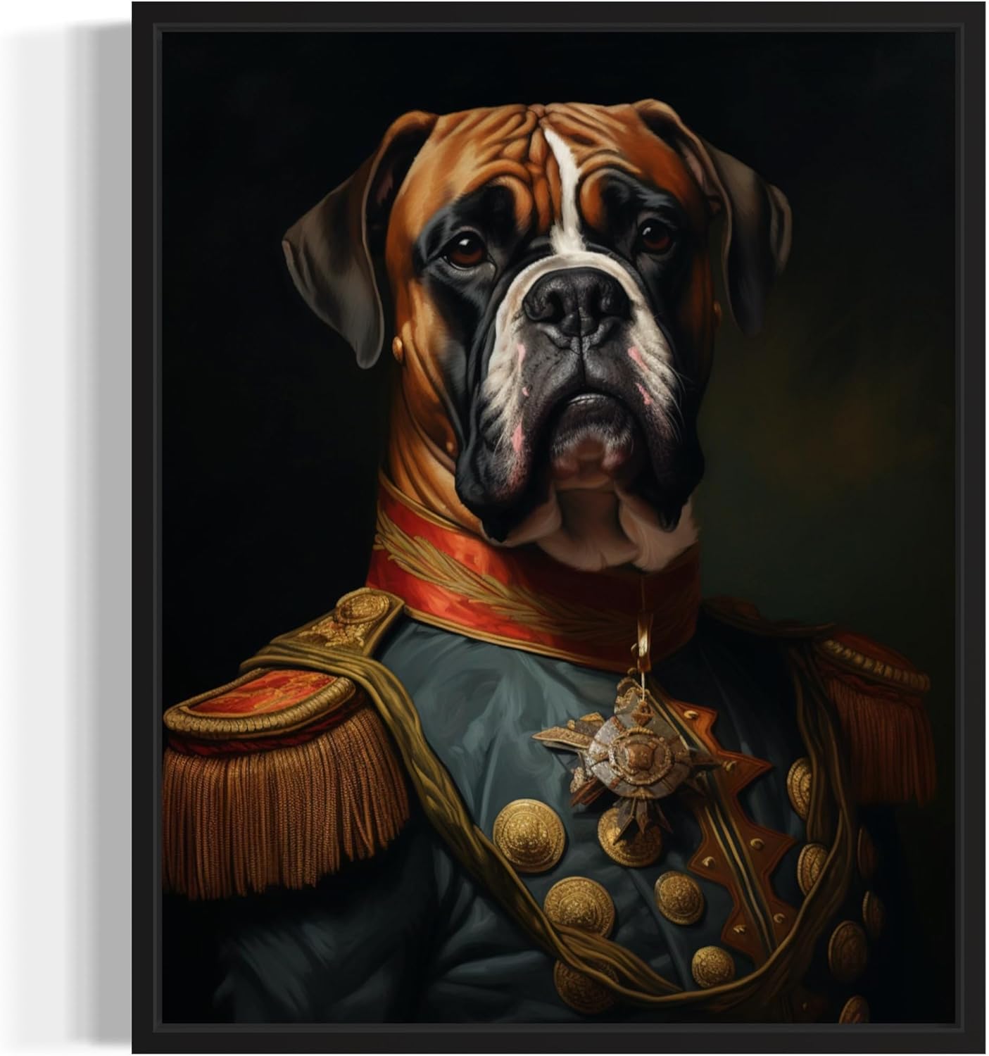 AVOI Boxer Dog Poster Art Print, Dog Portrait Collection, Vintage