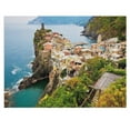 thumbnail image 1 of AVOI Canvas Print Wall Art Italian Seascape with City on Cliffs Architecture & Maps Cities Photography Realism Scenic Colorful Multicolor Ultra for Living Room, Bedroom, Office - 24"x36", 1 of 6