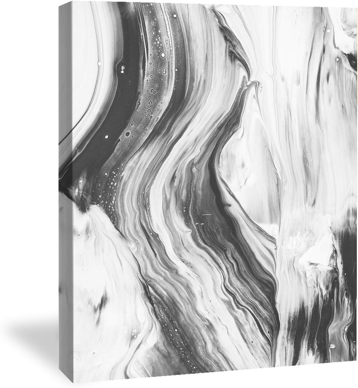 AVOI Canvas Wall Art Black and White Abstract Texture Painting Artwork ...