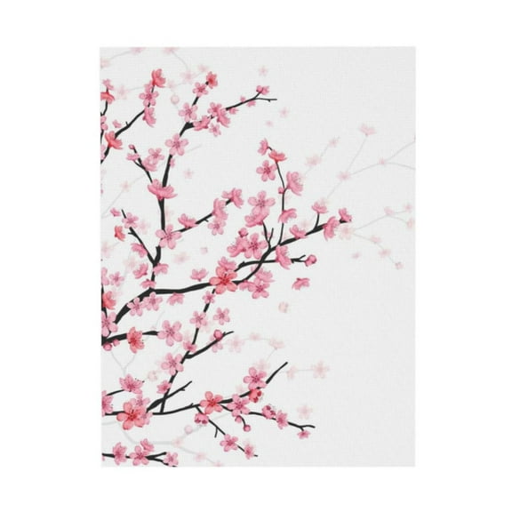 AEFER Canvas Wall Art Picture Cherry Blossom Flower Print On Canvas Giclee Artwork Pink Home Office Decorations Wall Decor Unframe: 18x12inch(45x30cm)