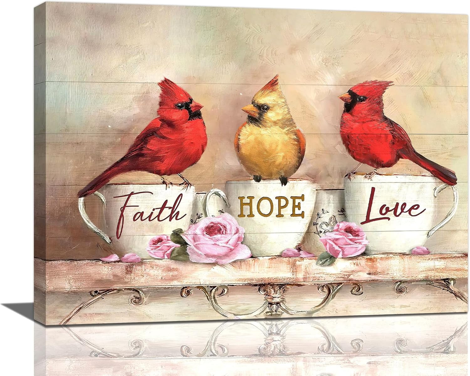 AVOI Cardinal Canvas Wall Art Faith Hope Love Quotes Picture Artwork ...