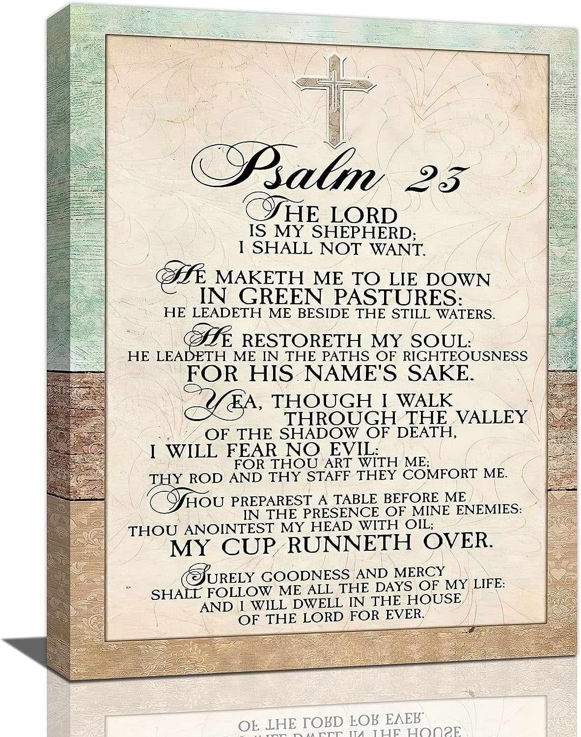 AVOI Christian Psalm 23 Wall Art Scripture Bible Verse Pictures Decor