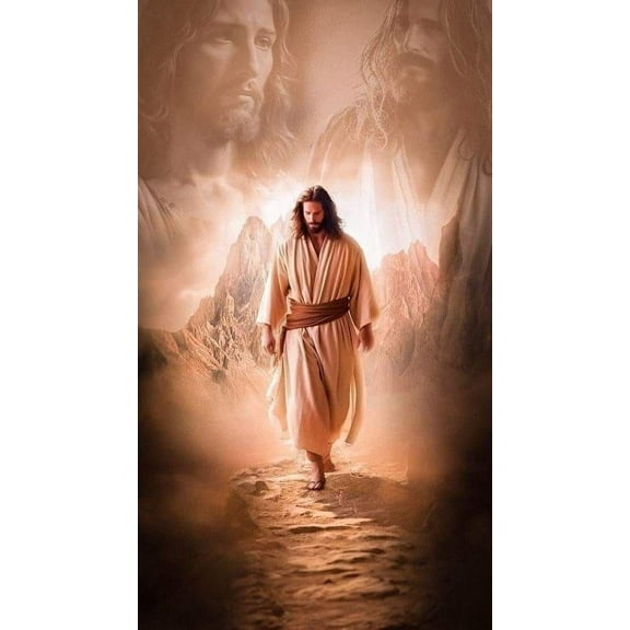 AVOI Christian Wall Art-Three Periods Jesus Christ Poster For Church Room Decor Gift-Christian Jesus Art Picture Canvas Print For Living Bedroom Decor, 11Three Unframe: 12x18in