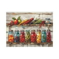 thumbnail image 1 of AEFER Colorful Kitchen Wall Decor Mason Jar Canvas Wall Art Farmhouse Spices Food Prints Pictures Rustic Still Life Painting Vintage Vegetables Poster Artwork Unframe: 11x14inch(28x36cm), 1 of 6