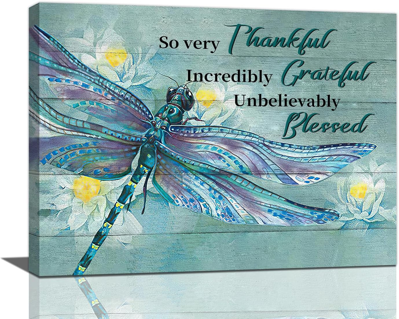 AVOI Dragonfly Wall Art Dragonfly Pictures Wall Decor Farmhouse Lotus