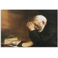thumbnail image 1 of AVOI Eric Enstrom Grace Man Praying Over Bread Poster Decorative Painting Canvas Wall Art Living Room Prints Home Bedroom Decor Posters Unframed, Unframe: 24x20inch(60x50cm), 1 of 5