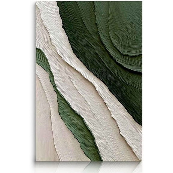 AVOI Hand Painted White Textured Wall Art Seascape Wall Art Ocean Waves Art Oil Painting Textured Abstract Wall Art Mordern Painting Decor Artwork,Gallery Wrapped,Inner Unframe: 12x12in