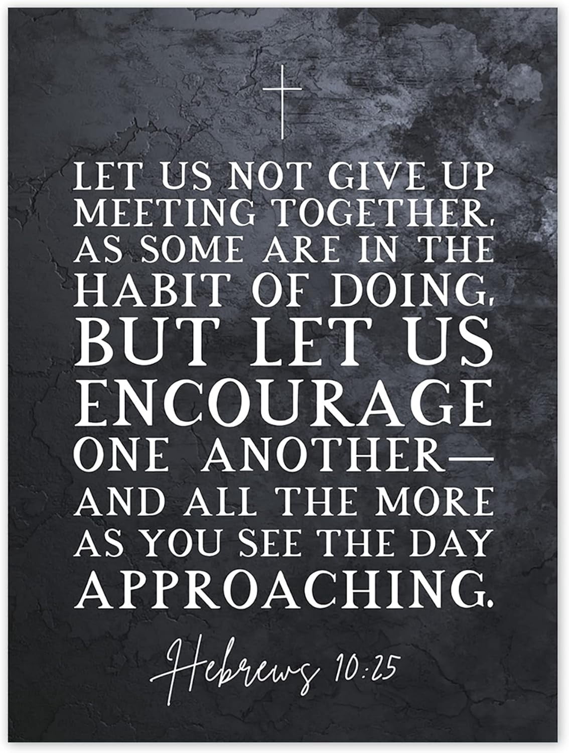 AVOI Hebrews 10:25 Christian Bible Verse Quote Scripture Typography Art ...