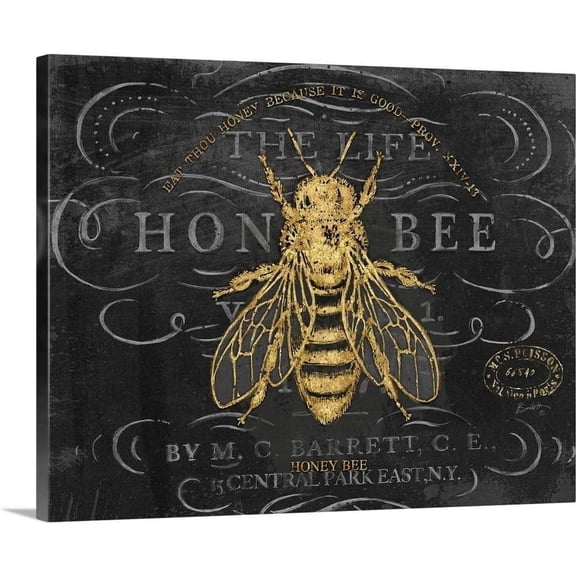 AVOI Honey Bee Canvas Wall Art Print by Chad Barrett, Home Decor, Quote, Wildlife Artwork Unframe: 24x20inch(60x50cm)