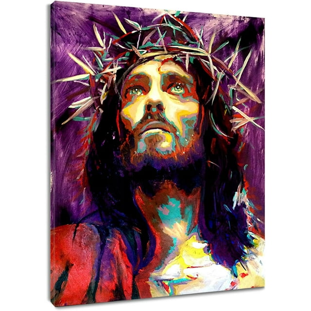 AVOI Jesus Christ Wall Art Watercolor Christian Jesus Portrait Picture