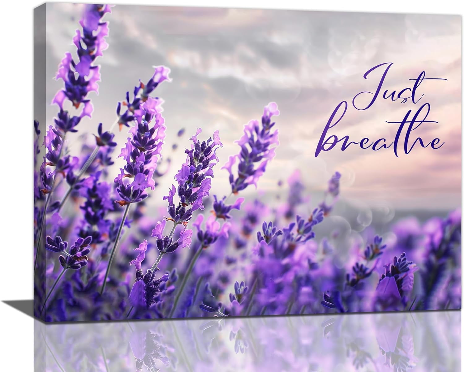 AVOI Just Breathe Lavender Wall Art Purple Nature Country Lavender