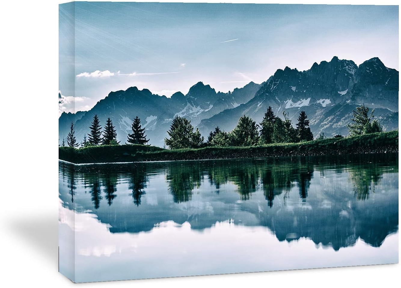 AVOI Lake View and Mountain Landscape Wall Art Canvas Prints for Living ...
