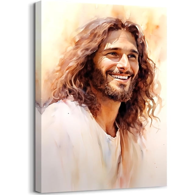 AVOI Laughing Christ, Jesus with Long Curly Hair Beard Friendly