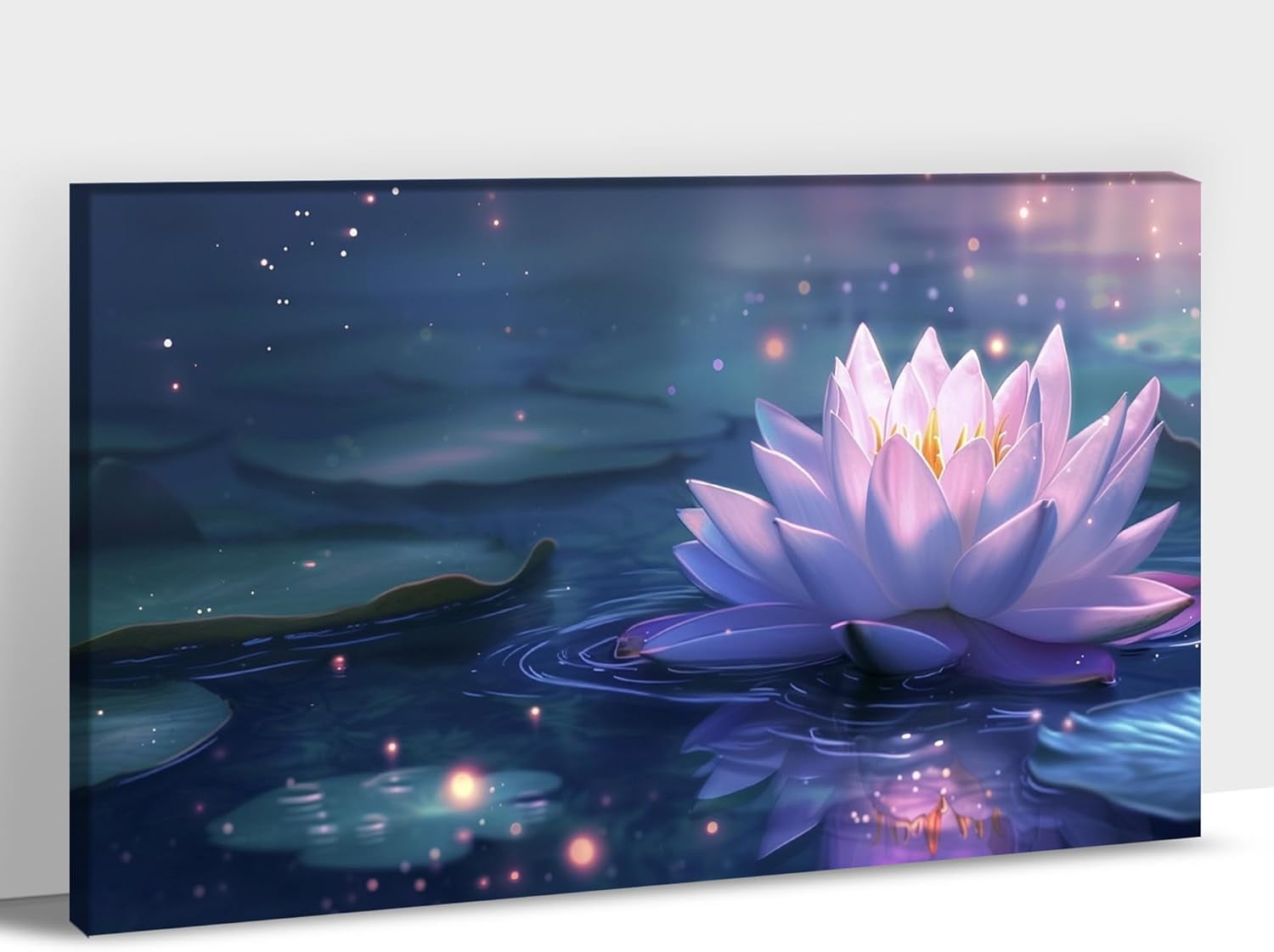 AVOI Lotus Flower Wall Art, Zen Canvas Print Wall Decor, Pink Purple ...