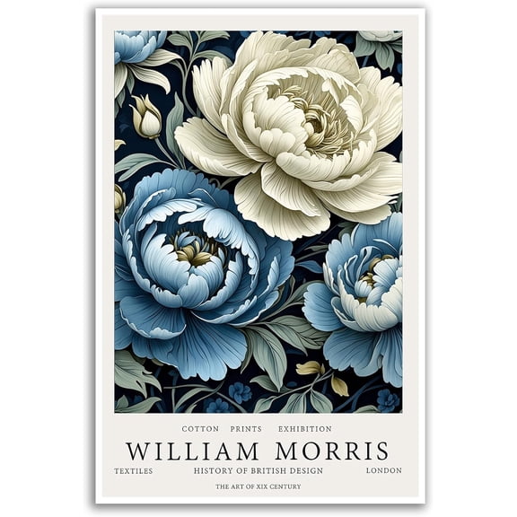 AVOI Natural Plants Flowers Canvas Wall Art Prints William Morris Decorative Wall Paintings Vintage Flower Wall Decor Suitable for Office Living Room Bedroom Decoration Beautiful Unframe: 8x10in