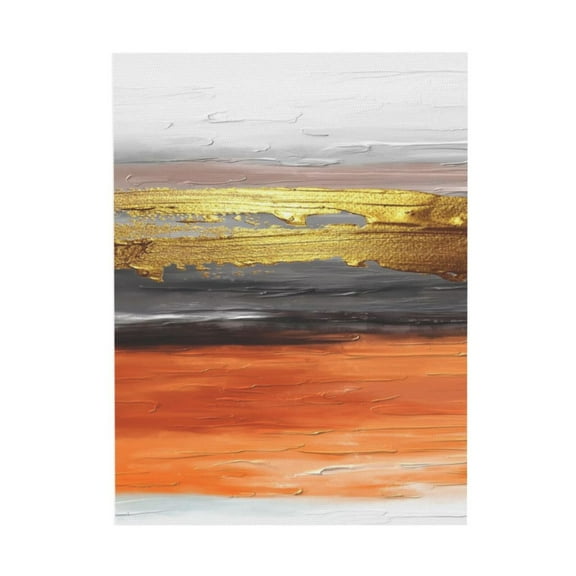 AEFER Orange Wall Decor Living Room: Funky Burnt Orange Vertical Wall Decorations, Modern Abstract Wall Art Canvas Pictures for Hallway Bathroom Bedroom Dining Room