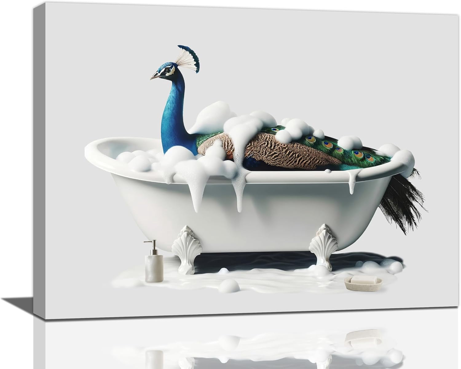 AVOI Peacock Wall Art Peacock Bathroom Pictures Wall Decor Aesthetic