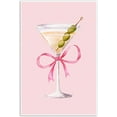 thumbnail image 1 of AVOI Pink Martini Glass Coquette Home Decor Poster Couquette Room Decor Bar Cart Art 80s 90s Y2K Wall Art Modern Home Decor Canvas Wall Art Poster Frame: 16x20in, 1 of 6