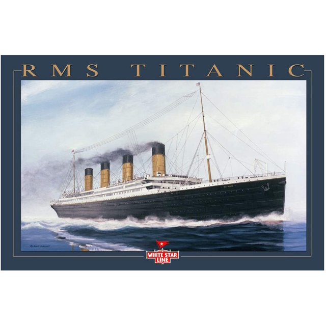 AVOI Titanic Gold LTR Giclee Art Print Poster from Maritime Scene